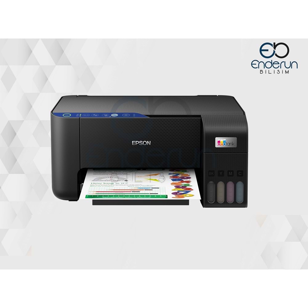Epson EcoTank L3252 Wi-Fi + Tarayıcı + Fotokopi Renkli Çok Fonksiyonlu Tanklı Mürekkep Püskürtmeli Yazıcı