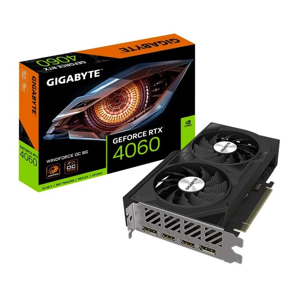 GIGABYTE GeForce RTX 4060 WINDFORCE OC 8GB GDDR6 128Bit DLSS3 Ekran Kartı