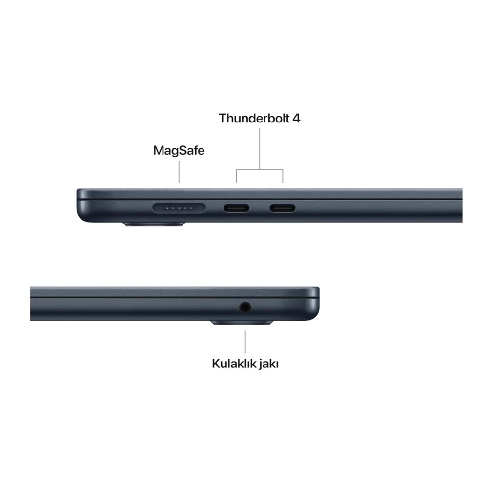 Apple MacBook Air 15.3 inç M2 8CPU 10GPU 8GB 256GB SSD Gece Yarısı