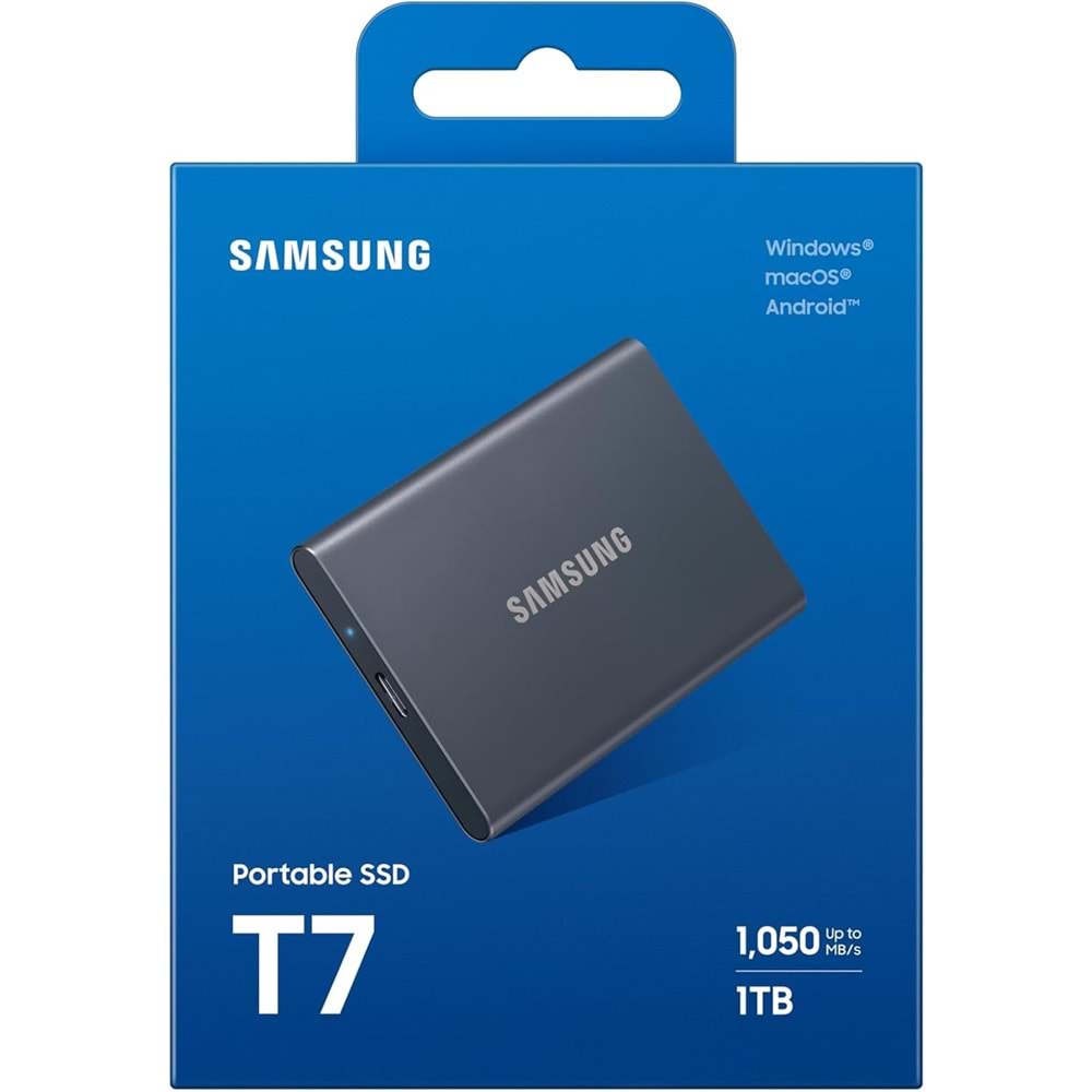 Samsung Taşınabilir SSD MU-PC1T0T/WW T7 1TB USB 3.2 Gen 2