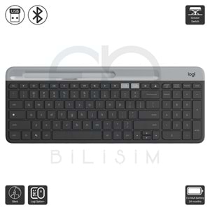 Logitech K580 Slim Bluetooth Siyah Q Klavye