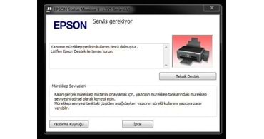 Epson L3250/L3251/L3252/L3210/L3211/L3256 Emici Dolu Hatası Nedir?