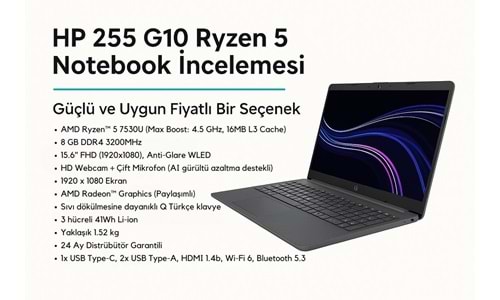 HP 255 G10 Ryzen 5 Notebook | Enderun Bilişim