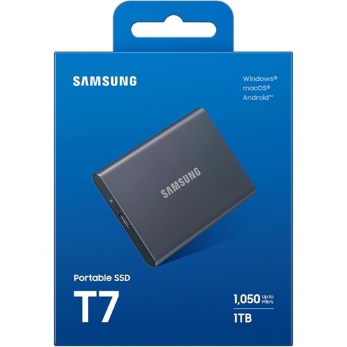 Samsung Taşınabilir SSD MU-PC1T0T/WW T7 1TB USB 3.2 Gen 2