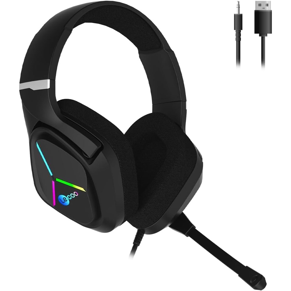 Lecoo HT406 RGB Aydınlatmalı Kulak Üstü OYUNCU Kulaklık