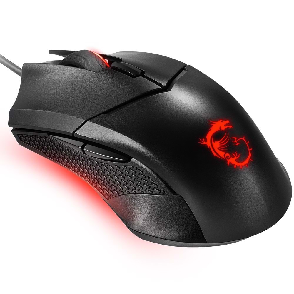 MSI Clutch GM08 Kablolu Gaming Mouse – 4200 DPI, Kırmızı LED, Ayarlanabilir Ağırlık