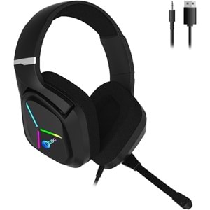 Lecoo HT406 RGB Aydınlatmalı Kulak Üstü OYUNCU Kulaklık