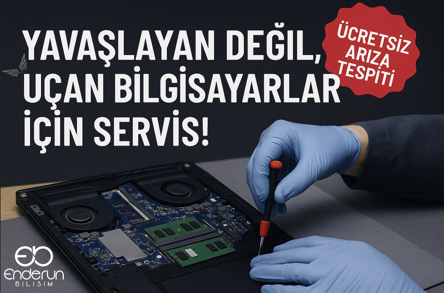 Bilgisayarınız yavaşladı mı? Ücretsiz arıza tespiti ve uzman teknik servis hizmetlerimiz ile yanı...