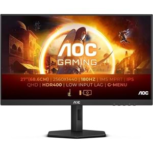 AOC Gaming Q27G4X 2K 27 inç QHD Monitör 180 Hz, 1 ms HDR400 ( 2560x1420 HDMI 2.0 DisplayPort 1.4 )