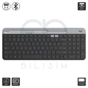 Logitech K580 Slim Bluetooth Siyah Q Klavye